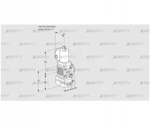 VAG1T-/25N/NWSLAA (88034315) Газовый клапан с регулятором соотношения Kromschroder