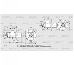 BIO 100HML-400/235-(79)EB (84099782) Газовая горелка Kromschroder