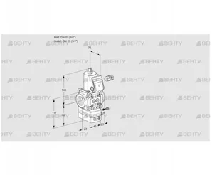 VAG120R/NWAE (88000699) Газовый клапан с регулятором соотношения Kromschroder