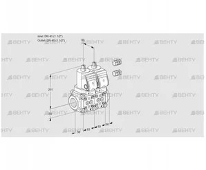 VCS3E40R/40R05NNKGR3/PPPP/PPPP (88107340) Сдвоенный газовый клапан Kromschroder