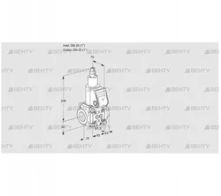 VAS1T25N/LQ (88001859) Газовый клапан Kromschroder