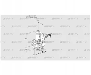 VAS115R/NW (88000139) Газовый клапан Kromschroder