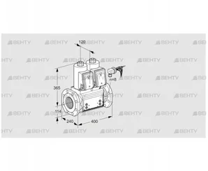 VCS9125F05NNARB/PPPP/PPPP (88205193) Сдвоенный газовый клапан Kromschroder