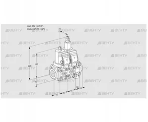 VCS1T15N/15N05NLVQGR/PPPP/PPPP (88105650) Сдвоенный газовый клапан Kromschroder