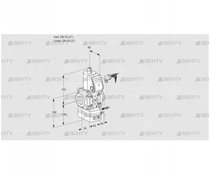 VAG350R/NWAE (88011902) Газовый клапан с регулятором соотношения Kromschroder