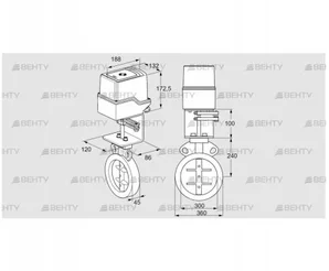 IDR300Z03D100AS/50-30W20E (88302977) Дроссельная заслонка Kromschroder