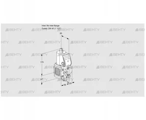 VAS2T-/40N/NQ (88026291) Газовый клапан Kromschroder