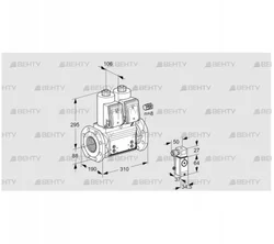 VCS780F05NNWR3B/PPPP/4-MM (88207407) Сдвоенный газовый клапан Kromschroder