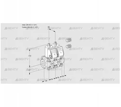 VCS2E40R/40R05NNYR3/PPPP/PPPP (88103000) Сдвоенный газовый клапан Kromschroder