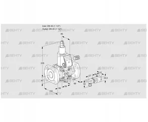 VAS240F/LW (88030864) Газовый клапан Kromschroder