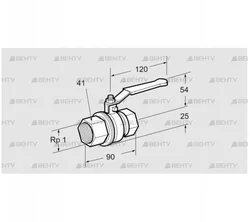 AKT 25R50B (03152274) Запорный кран Kromschroder