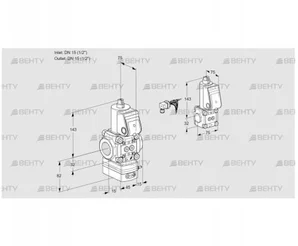 VAG1E15R/15R05GEWR/PP/ZS (88102862) Газовый клапан с регулятором соотношения Kromschroder