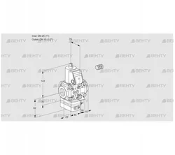 VAH1E25R/15R05HEVWR/PP/PP (88102543) Клапан с регулятором расхода Kromschroder