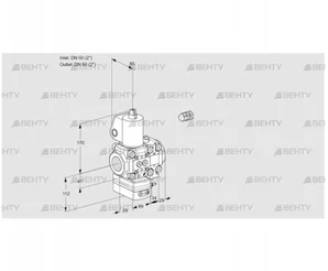 VAH2E50R/50R05HEVWL/PP/PP (88101028) Клапан с регулятором расхода Kromschroder