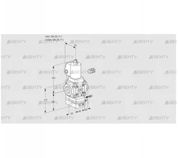 VAG125R/NWSLAE (88032047) Газовый клапан с регулятором соотношения Kromschroder