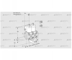 VCH3E50R/50R05NHEWL3/PPPP/PPPP (88105236) Клапан с регулятором расхода Kromschroder