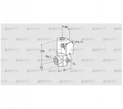 VG 25/15R18NT31 (85266010) Запорный газовый клапан Kromschroder