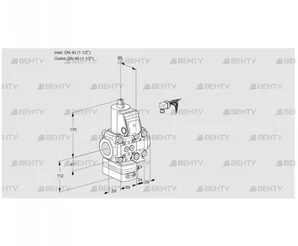 VAH2E40R/40R05HEVWR/PP/PP (88104809) Клапан с регулятором расхода Kromschroder