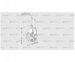 VAS1T15N/NQ (88001832) Газовый клапан Kromschroder