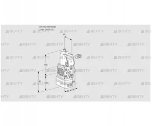 VAD3-/50R/NW-100A (88018935) Газовый клапан с регулятором давления Kromschroder