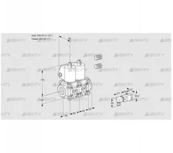 VCS2E40R/25R05NNWL3/3-PP/MM-4 (88107689) Сдвоенный газовый клапан Kromschroder