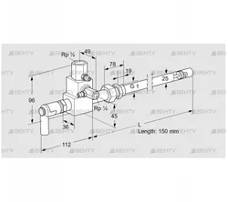 ZMI 25G150R (84234016) Пилотная горелка Kromschroder