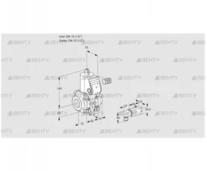 VAS115R/NW (88031047) Газовый клапан Kromschroder