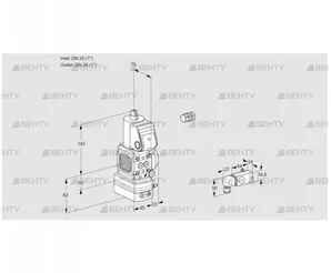 VAD1E25R/25R05FD-50WR/2-/-4 (88106948) Газовый клапан с регулятором давления Kromschroder