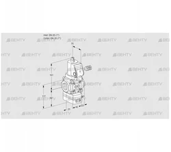 VAD125R/NQSR-100A (88008865) Газовый клапан с регулятором давления Kromschroder