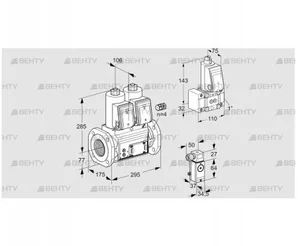 VCS665F05NNWR3E/3-Z-/4-2P (88207418) Сдвоенный газовый клапан Kromschroder