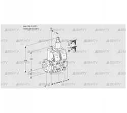 VCS1E10R/10R05NLKR6/PPPP/PPPP (88100607) Сдвоенный газовый клапан Kromschroder