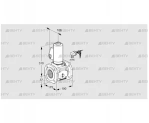 VAS665F05NWSLB/PP/PP (88204632) Газовый клапан Kromschroder