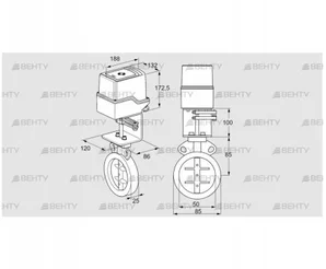 IDR50Z03D100AS/50-60W30E (88302669) Дроссельная заслонка Kromschroder