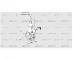 VAS115R/LQ (88000600) Газовый клапан Kromschroder