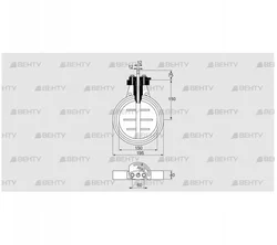 DKR 150Z03F100A (03149302) Дроссельная заслонка Kromschroder