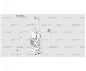 VAG1E20R/20R05FGEWR/PP/PP (88102233) Газовый клапан с регулятором соотношения Kromschroder