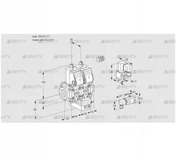 VCG1E25R/15R05NGEWR/3-PP/MMZY (88100696) Клапан с регулятором соотношения Kromschroder