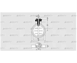 DKR 50Z03F100D (03149218) Дроссельная заслонка Kromschroder