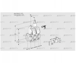 VCS2E40R/40R05NLWR/2-PP/PPPP (88100175) Сдвоенный газовый клапан Kromschroder