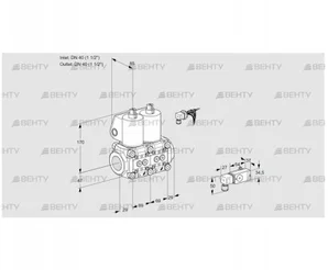 VCS2E40R/40R05NNWL/PPPP/3--4 (88104598) Сдвоенный газовый клапан Kromschroder