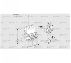 VCS1E25R/25R05NNWL/PPBY/PP2- (88103285) Сдвоенный газовый клапан Kromschroder