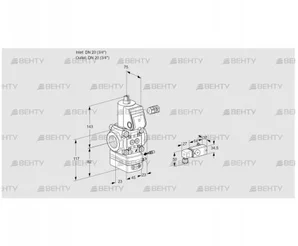 VAG120R/NWAE (88006800) Газовый клапан с регулятором соотношения Kromschroder