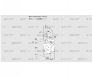 BVA125/80Z05F (88303378) Дроссельная заслонка Kromschroder