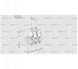 VCS1E25R/25R05NNWR/PPPP/PPPP (88104646) Сдвоенный газовый клапан Kromschroder