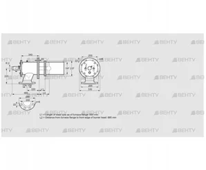 ZIC 200RB-850/885-(20)D (84199261) Газовая горелка Kromschroder