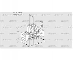 VCS2E40F/40F05NNVWR3/PPPP/PPPP (88101750) Сдвоенный газовый клапан Kromschroder