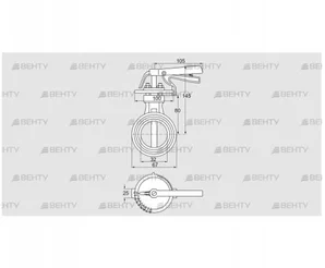 DKR 32Z03H650D (72701440) Дроссельная заслонка Kromschroder