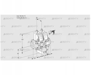 VCH1E25R/25R05NHEVWR/PPPP/PPPP (88100953) Клапан с регулятором расхода Kromschroder