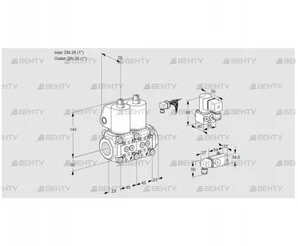 VCS1E25R/25R05NNWL/PPBY/2-PP (88103357) Сдвоенный газовый клапан Kromschroder