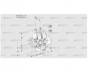 VCG3E40R/50F05NGEWR3/PPPP/PPPP (88101577) Клапан с регулятором соотношения Kromschroder